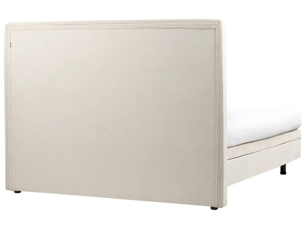 Bett verstellbar Stoff DUKE II 160 x 200 cm Hellbeige_910548