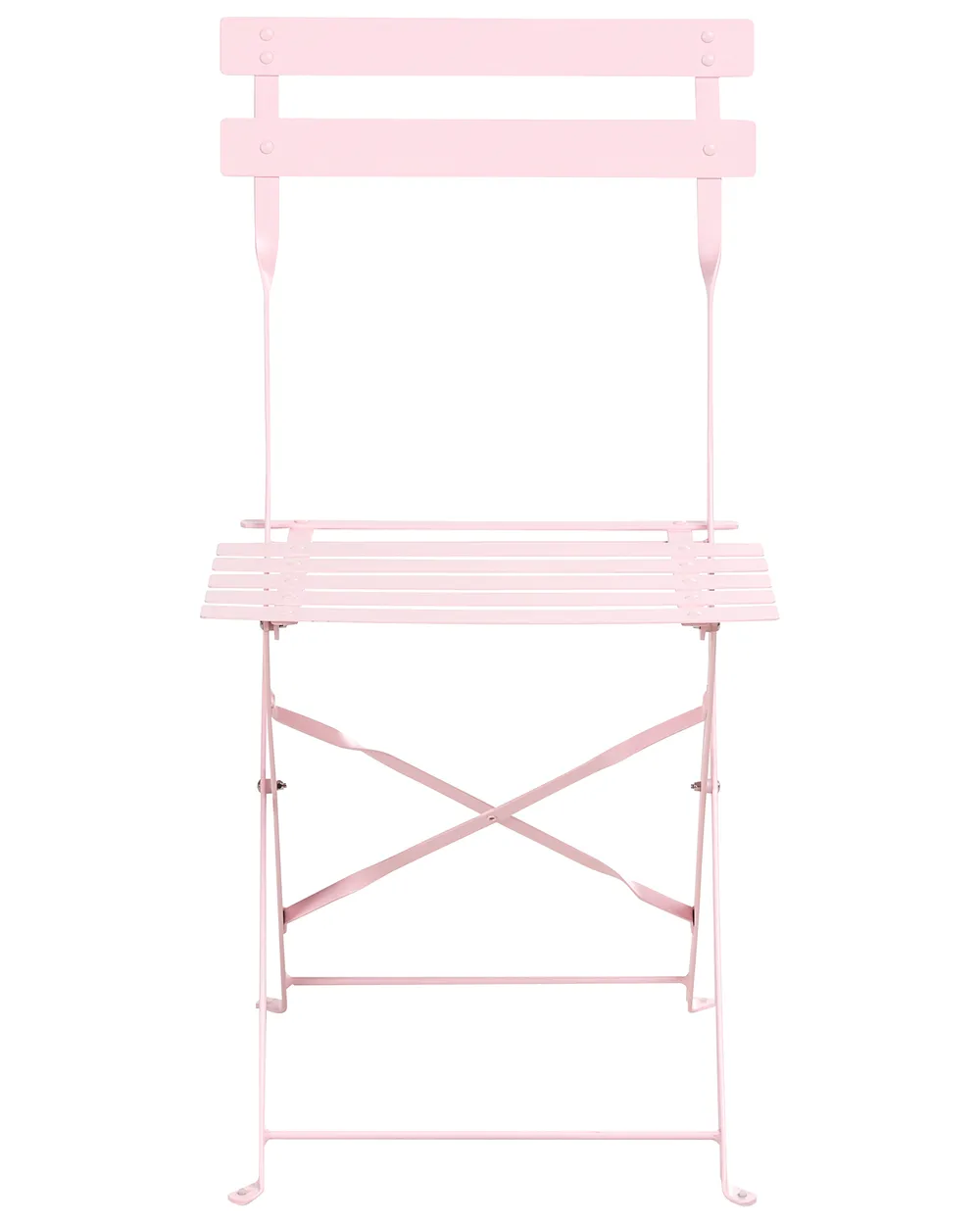Garden Dining Set 4 Seater FIORI Folding Metal Pastel Pink_998652