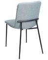 Lot de 4 chaises en tissu bleu clair GLENDIVE _929006