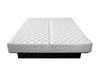 Waterbed met bouclé hoofdbord lichthout 160 x 200 cm ZEN_933892