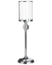 Świecznik COTUI 58 cm Szkło Srebrny_747286