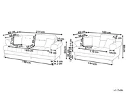 Set da salotto 5 posti SKIVE Tessuto Marrone chiaro_947501