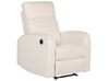 Set di divani 6 posti reclinabili elettricamente velluto bianco crema VERDAL_904891
