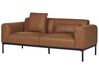 2 Seater Faux Leather Sofa Brown MALMOS _930876