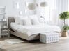 Bed elektrisch verstelbaar stof beige 180 x 200 cm DUKE_742726