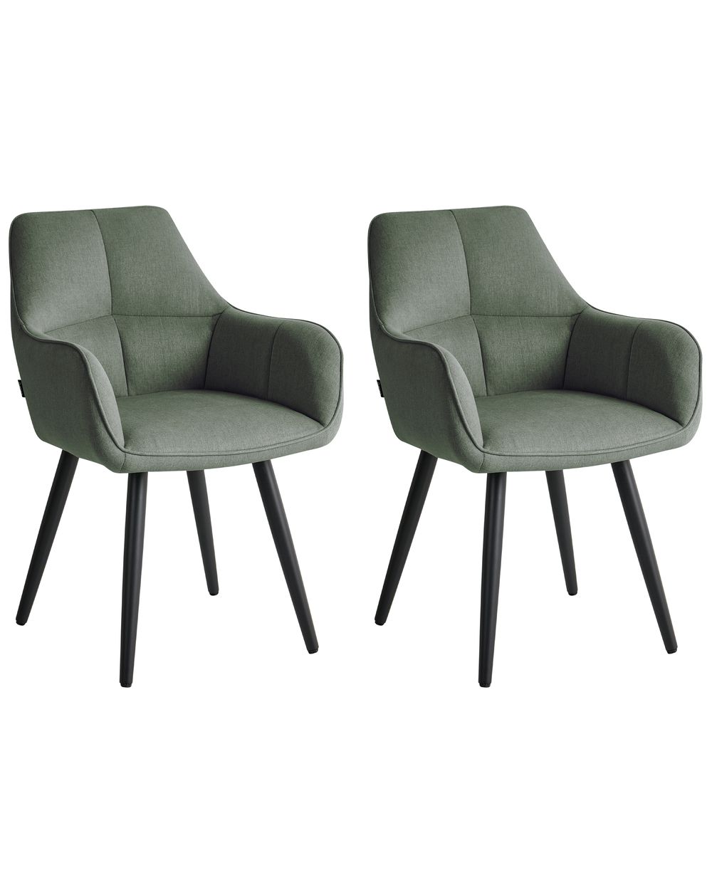 Set de 2 scaune dining TIRANO In sintetic Verde