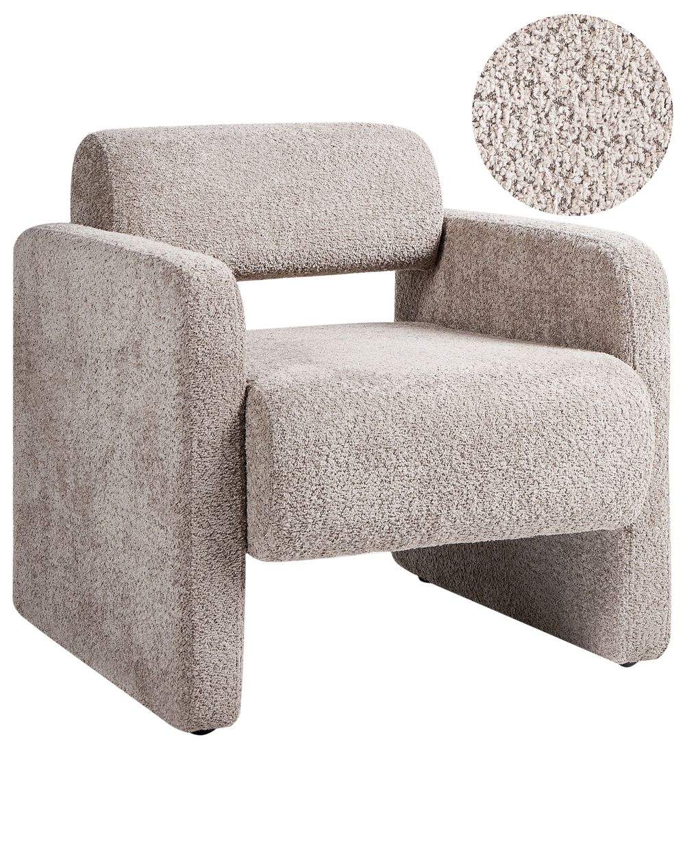 Armchair HALLSBERG Boucle Taupe
