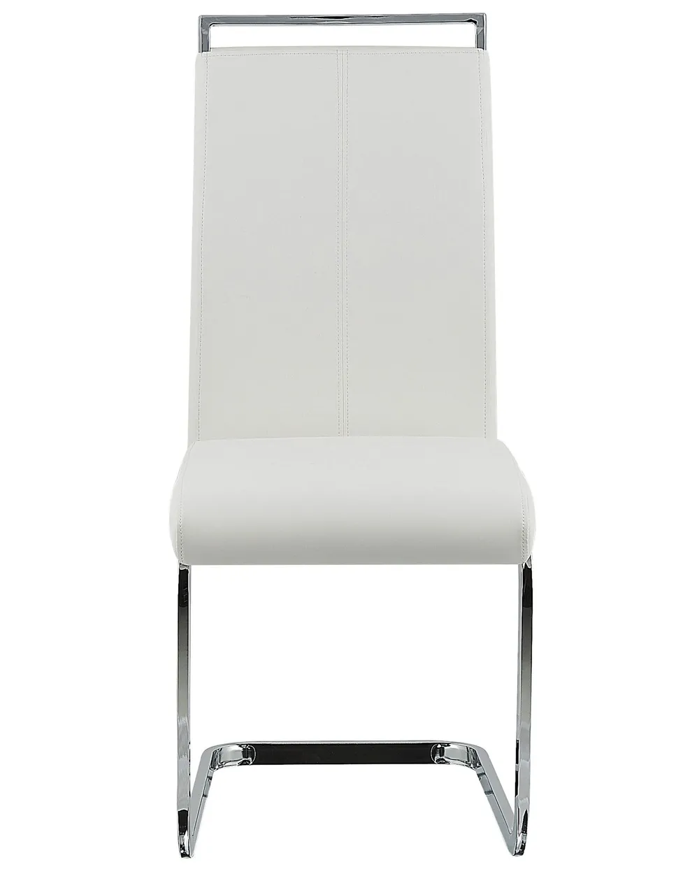 Lot de 2 chaises de salle à manger GREEDIN Cuir PU Blanc_790046