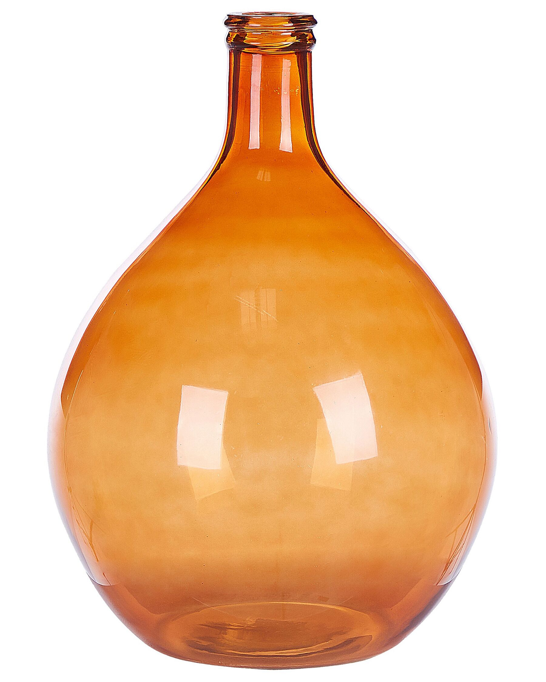 Glass Decorative Vase 48 cm Golden Brown CHATNI_823719
