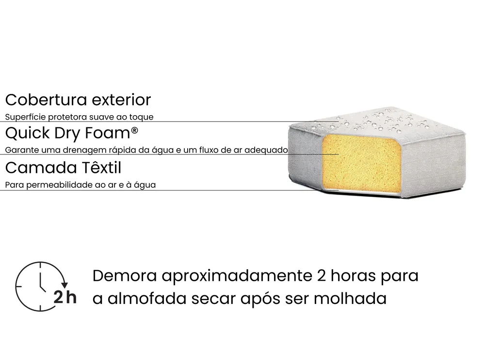 Espreguiçadeira com almofada LARIANO Metal Creme claro_992433