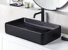Countertop Basin ULUA 610 x 350 mm Ceramic Black
