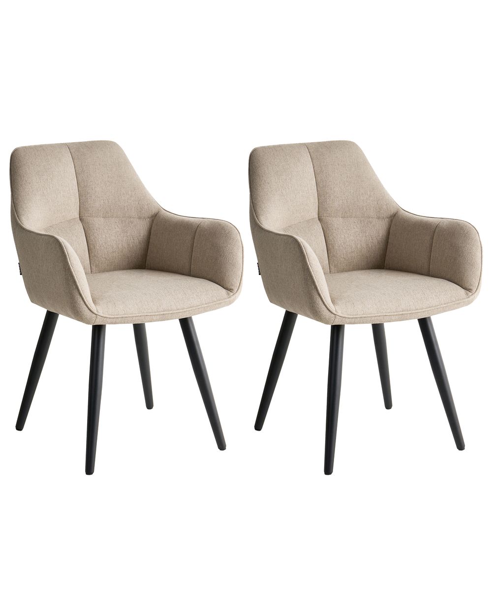 Set de 2 scaune dining TIRANO In sintetic Bej