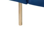 Sofa Bed 3 Seater VISNES Velvet Navy Blue_730083