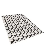 Rug NARMAN Grey 140 x 200 cm Leather_780708