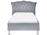 Cama Veludo METZ 90 x 200 cm Cinzento_861362