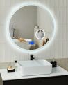 LED Wall Mirror with Bluetooth Speaker ⌀ 80 cm Silver FIXIN_932321