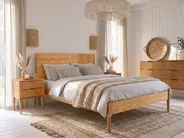 Bed Pine Wood FLAVIGNAC 140 x 200 cm (EU Double) Light Brown_1117337