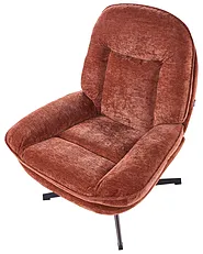 Poltrona giratória AREMARK Chenille Castanho dourado_1158557