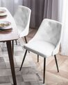 Set of 2 Dining Chairs Faux Leather White VALERIE_712770