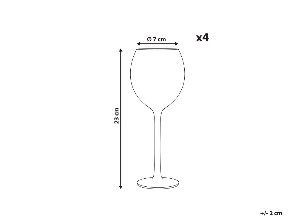 Set di 4 calici da vino DIOPSIDE 360 ml Rosa_912632