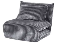Single Sofa Bed LYSEKIL Corduroy Grey_1043381