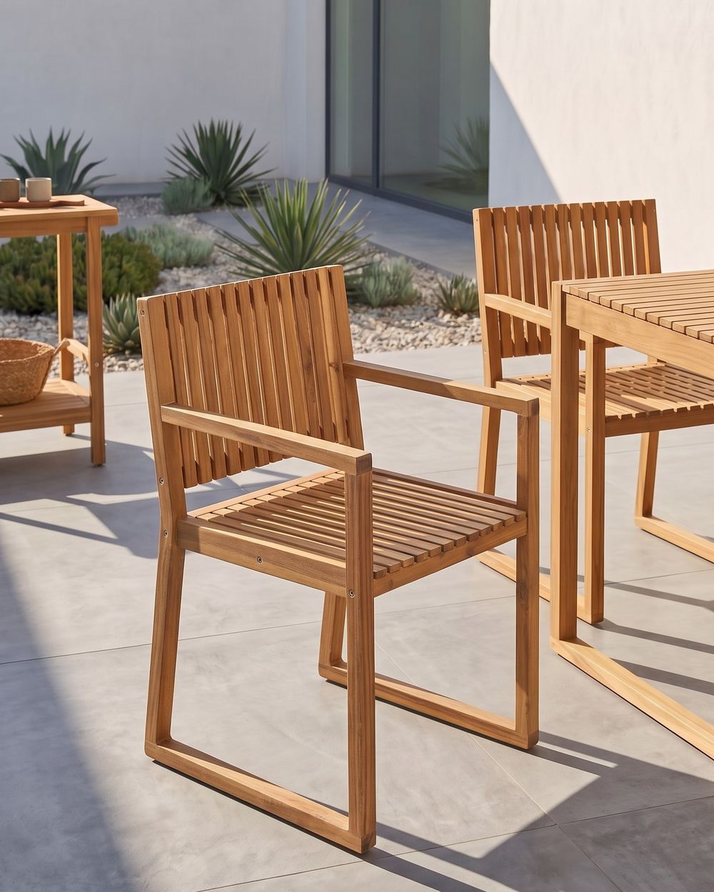 Set van 2 tuinstoelen SASSARI II Gecertificeerd acaciahout Lichtbruin
