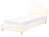 Børneseng Sky Velour BELLEVUE 90 x 200 cm Lys Beige