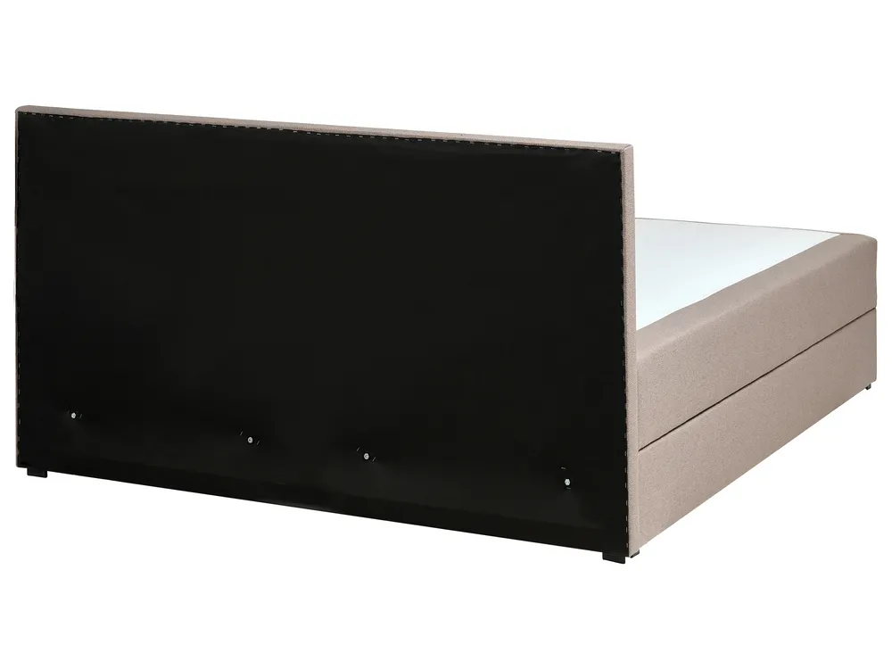 Boxspringbett mit Stauraum BARONET Stoff Taupe 160 x 200 cm_1004570