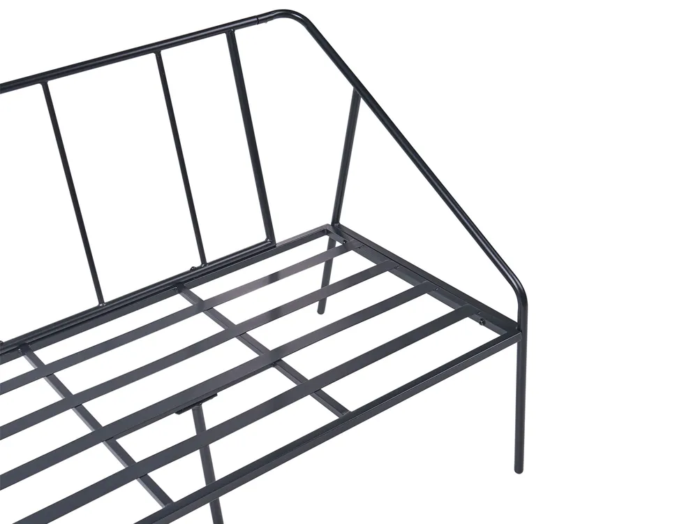 Garden Lounge Set with Table 4 Seater USTICA Metal Black_1037391