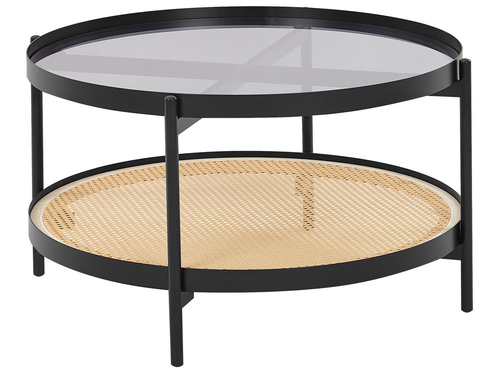 Mesa de centro RENO Vidro temperado Preto