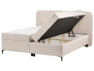 Divan Bed with Storage REGENT Fabric Light Beige 160 x 200 cm (EU King Size)_1065402