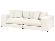 Sofa 3 Seater GLORVIKA II Fabric Off-White_923854