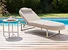 Sun Lounger with Cushion RONCOLO Metal Beige