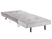 Single Sofa Bed VESTFOLD Velvet Grey_808679