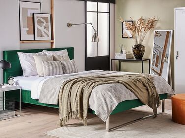 Velvet EU Double Bed Green BELLOU