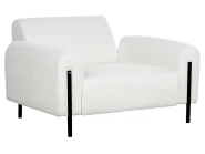 Living Room Set 4 Seater ASKIM Boucle White_918539