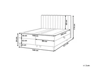 Boxspringbett mit Stauraum OFFICER Stoff Taupe 160 x 200 cm_1016316
