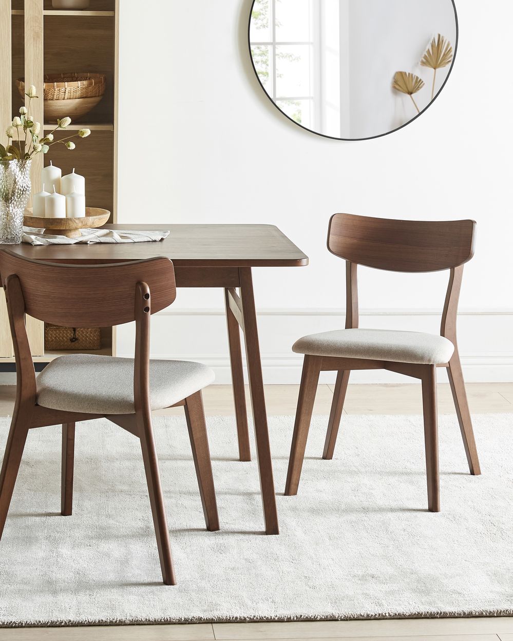 Set di 2 sedie da pranzo AVALON Legno Beige chiaro Set di 2 sedie da pranzo AVALON Legno Beige chiaro