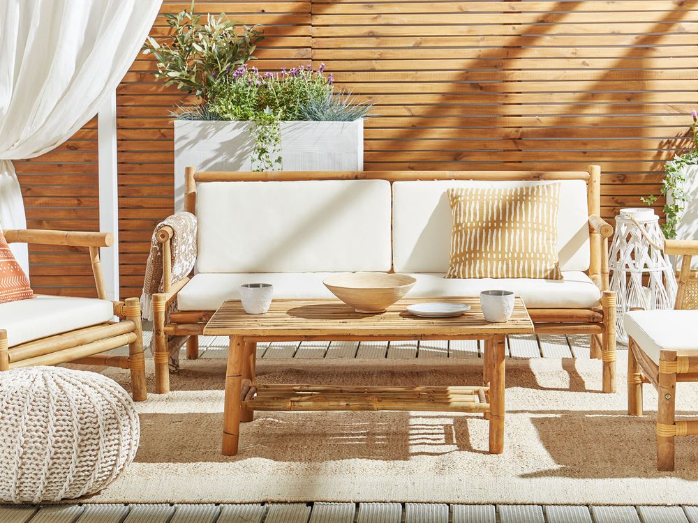 Patio Furniture Cane Chair Set Price Bamboo Cane Chair Table