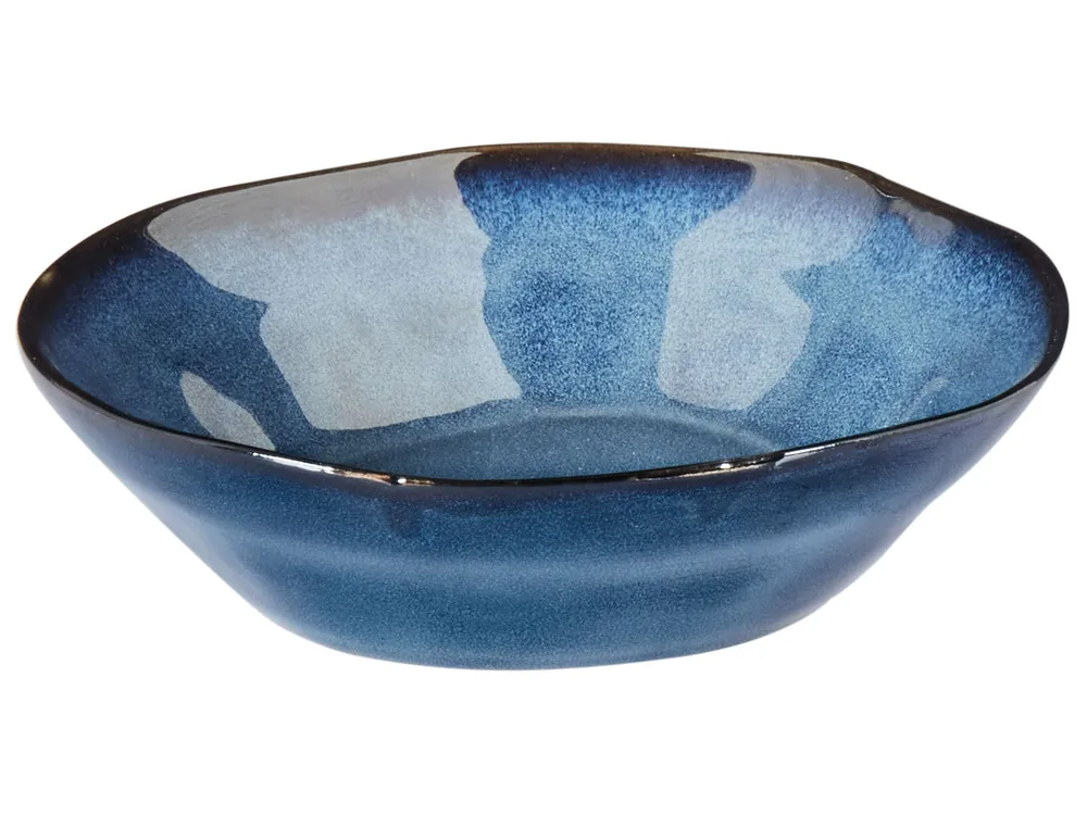 Set di 16 stoviglie HAWTHORN Gres porcellanato Blu_957378
