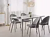 Mesa de comedor SANTIAGO Gris efecto hormigón 160 cm 80 cm