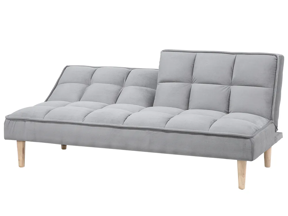 Sofa Bed 3 Seater SILJAN Fabric Light Grey Grey_702076