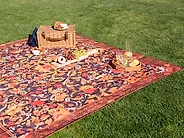 Picnic Blanket DILBAR 200 x 200 cm Red_942358