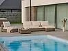 Garden Lounge Set with Table 4 Seater VARALLO Modular Rattan Grey Left Hand