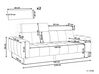 Sofá de 3 lugares em tecido cinzento claro VEGAMO_925257