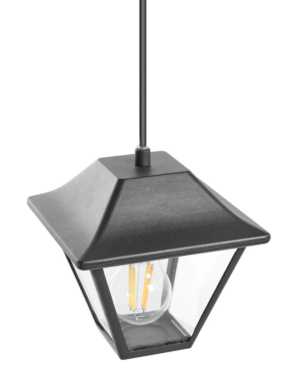 Outdoor Pendant Lamp RESAVA Metal Black_1108431