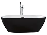 Freistehende Badewanne NEVIS 160 x 75 cm Schwarz_1150260