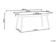 Extending Dining Table MALDON Black 160/200 cm 90 cm_793953