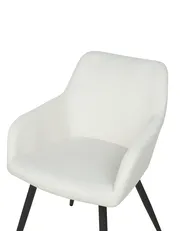 Set of 2 Dining Chairs CASMALIA Velvet Off-White_898671