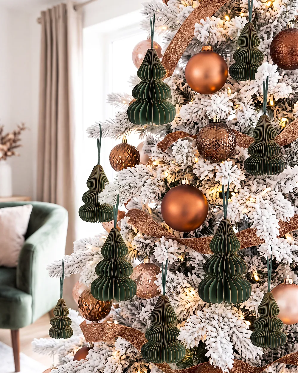 Set di 19 decorazioni per l'albero di Natale ORKLA Carta Verde_1188382
